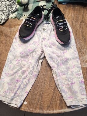Levi's Kids Marble-Print Jeans in Lavender and Light Gray